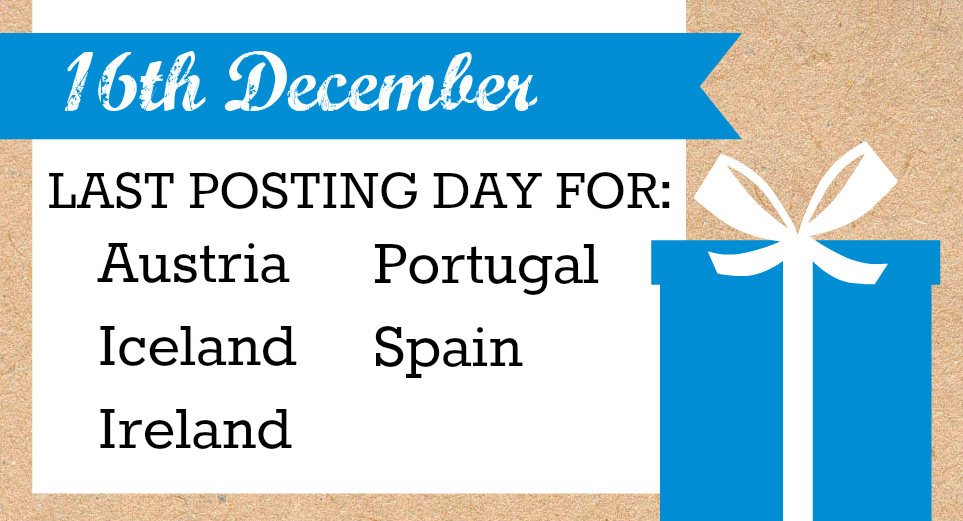Last posting dates for Austria, Iceland, Ireland, Portugal and Spain