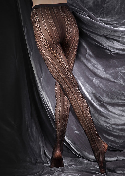 new couture ultimates charlotte tights with a vertical ribbed pattern