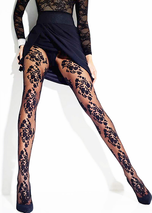 girardi serenade floral and tulle tights