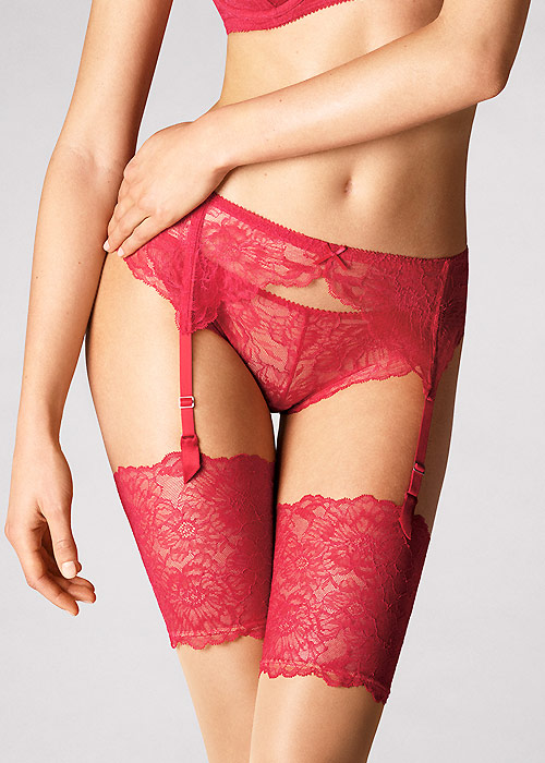 Wolford Stretch Lace Suspender Belt and matching Wolford Lace Stockings