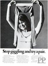 Pretty polly tights ad in the 1970s