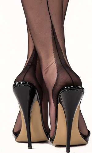 In heels stockings girls and Fuller Figure
